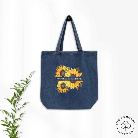 POWERed by SUNSHINE Organic Denim Tote bag