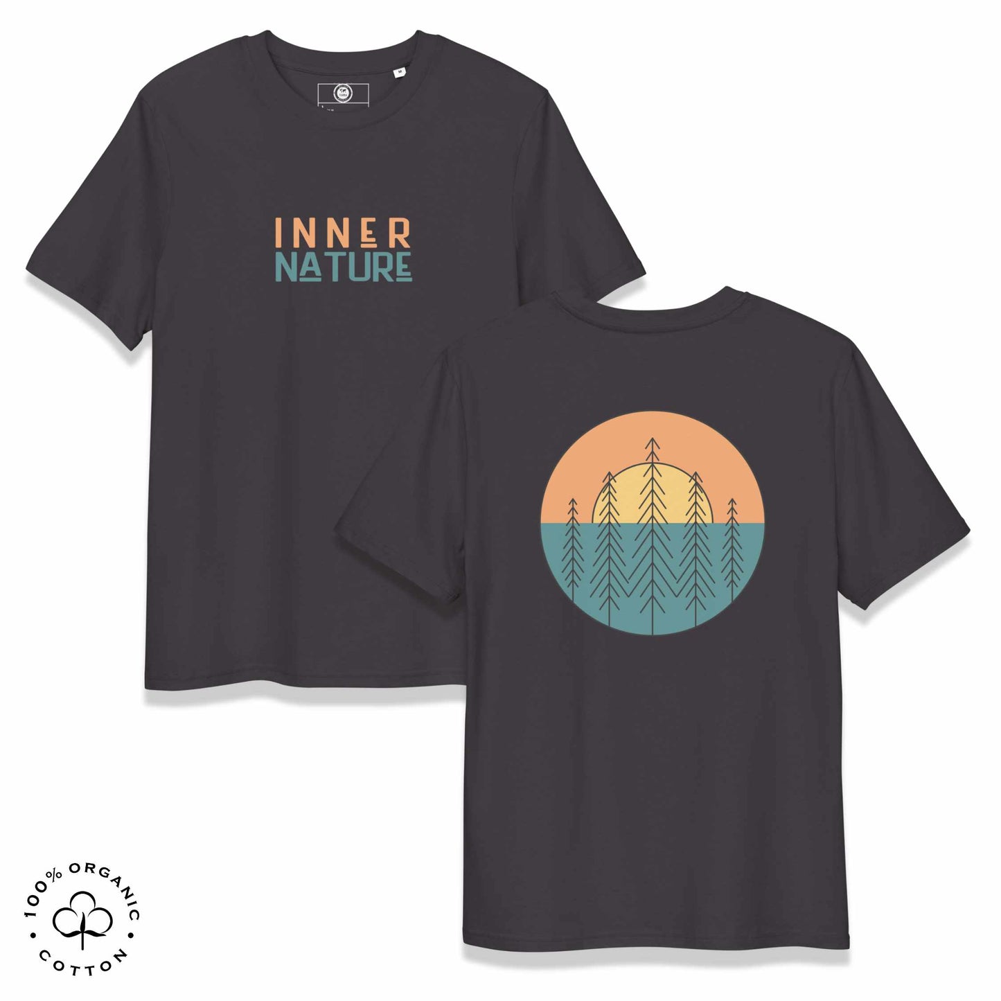 INNER NATURE Sun-and-Trees Unisex Organic Cotton T-shirt