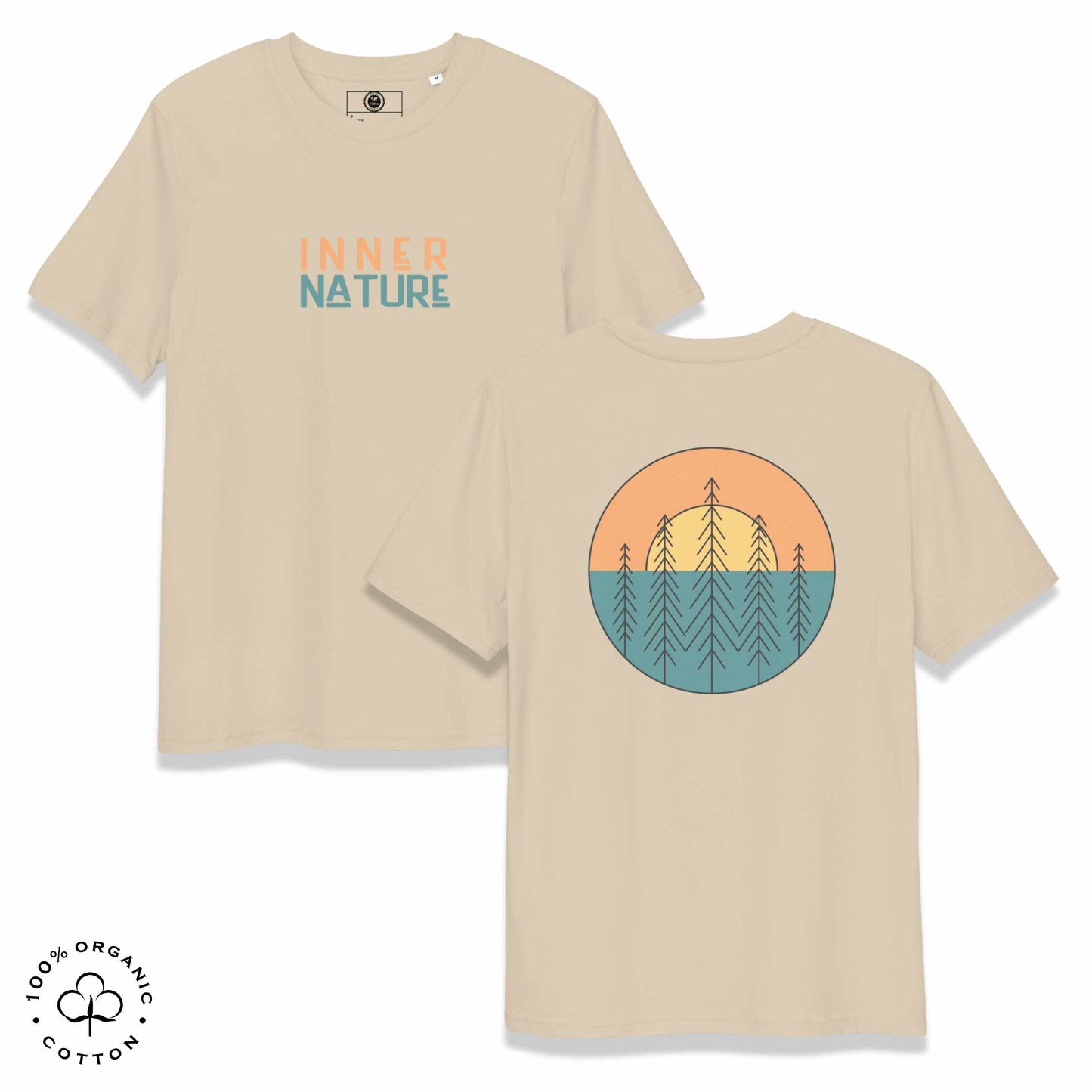 INNER NATURE Sun-and-Trees Unisex Organic Cotton T-shirt
