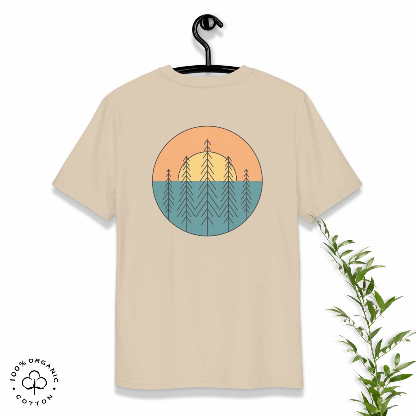 INNER NATURE Sun-and-Trees Unisex Organic Cotton T-shirt
