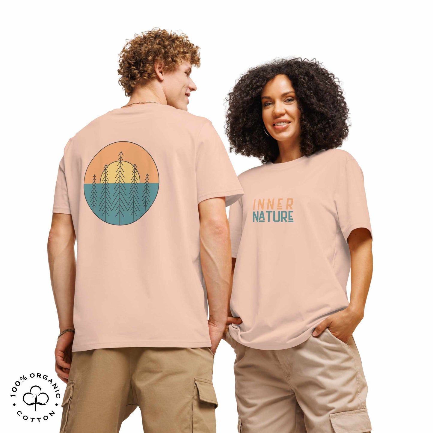 INNER NATURE Sun-and-Trees Unisex Organic Cotton T-shirt