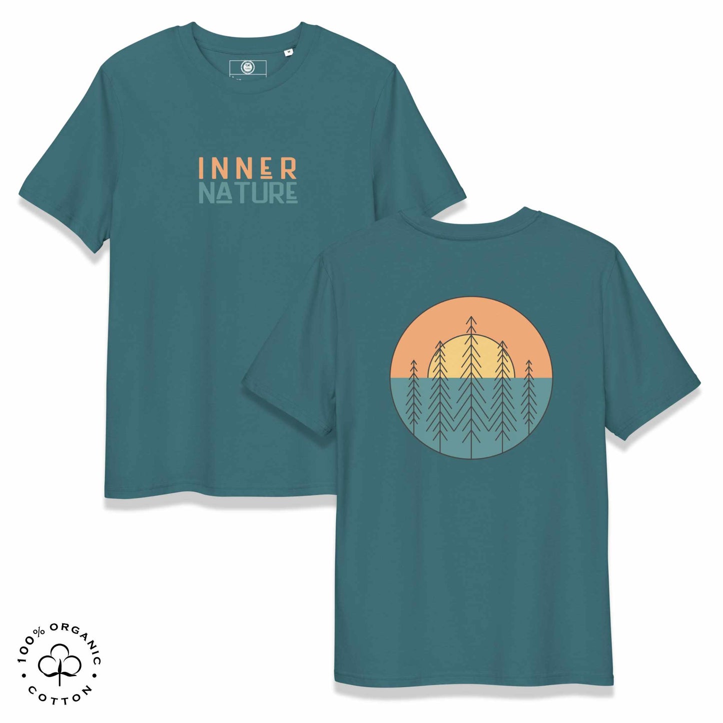 INNER NATURE Sun-and-Trees Unisex Organic Cotton T-shirt