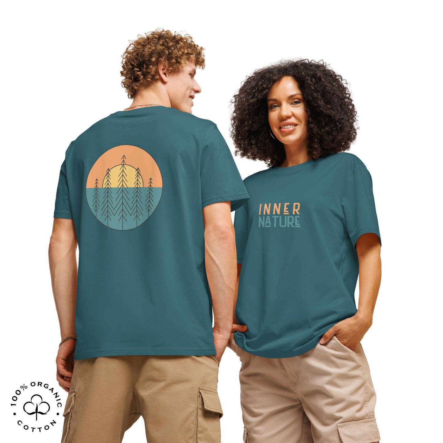 INNER NATURE Sun-and-Trees Unisex Organic Cotton T-shirt
