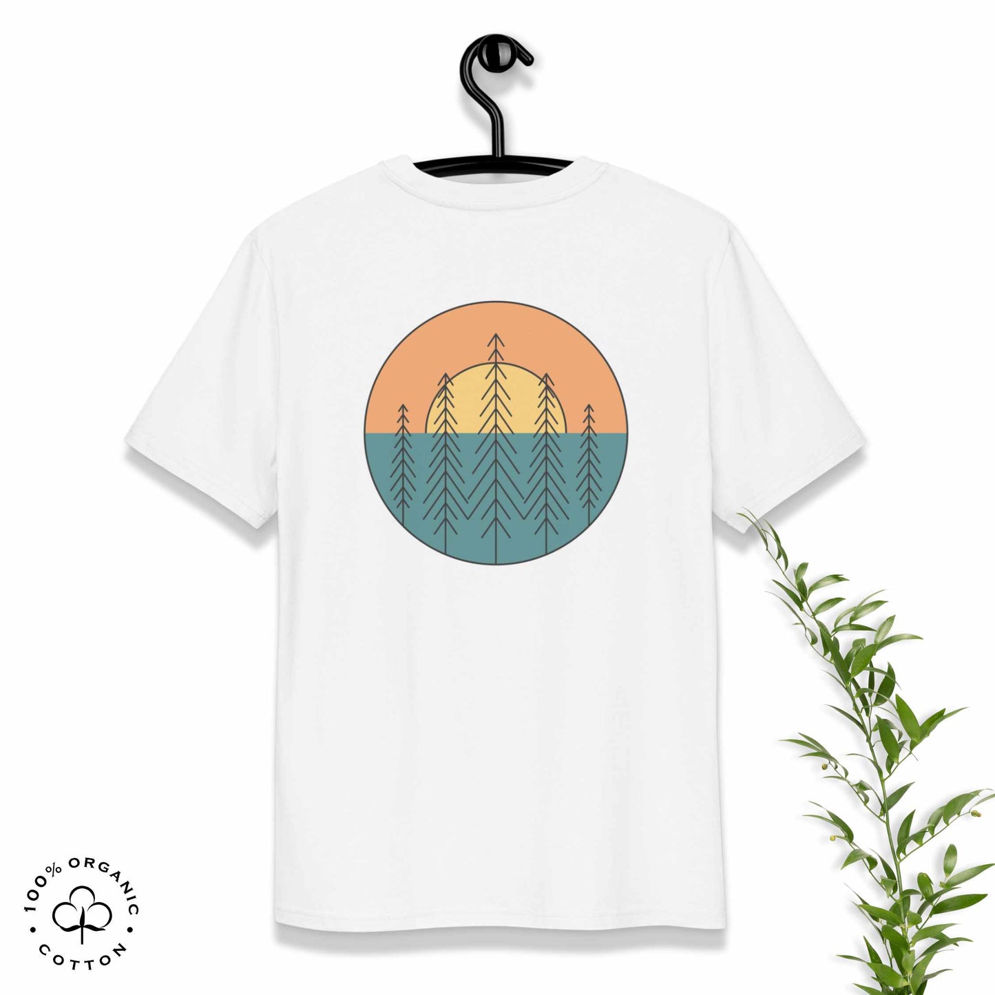 INNER NATURE Sun-and-Trees Unisex Organic Cotton T-shirt